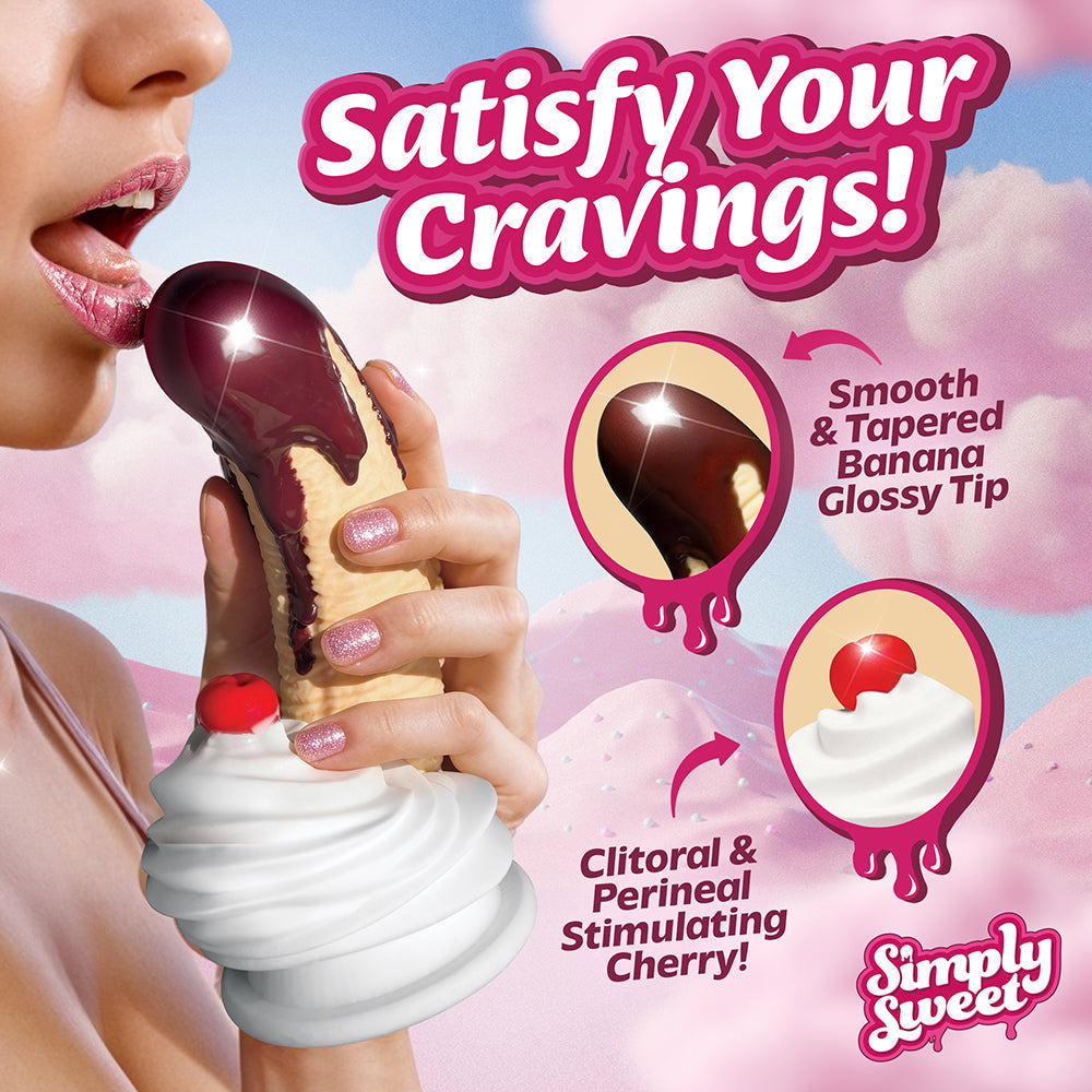 Simply Sweet Chocolate Dipped Banana Split Premium Silicone Dildo