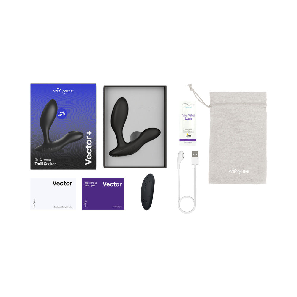 We-Vibe Vector+ Dual Stimulation Prostate Massager Charcoal Black - Fantasies Boutique