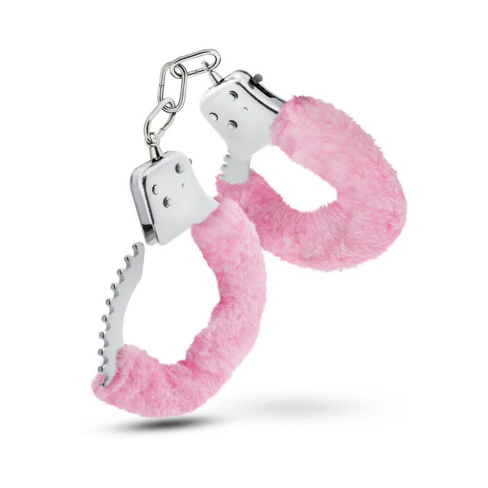 Blush Temptasia Adjustable Faux Fur Cuffs Pink - Fantasies Boutique