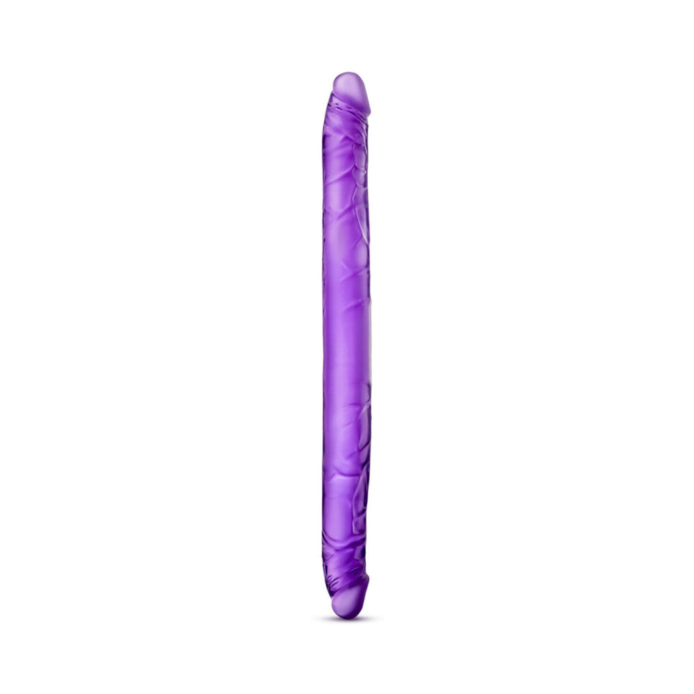 B Yours 16 in. Double Dildo Purple - Fantasies Boutique