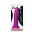 Colours Dual Density Girth 7 in. Dildo Purple - Fantasies Boutique