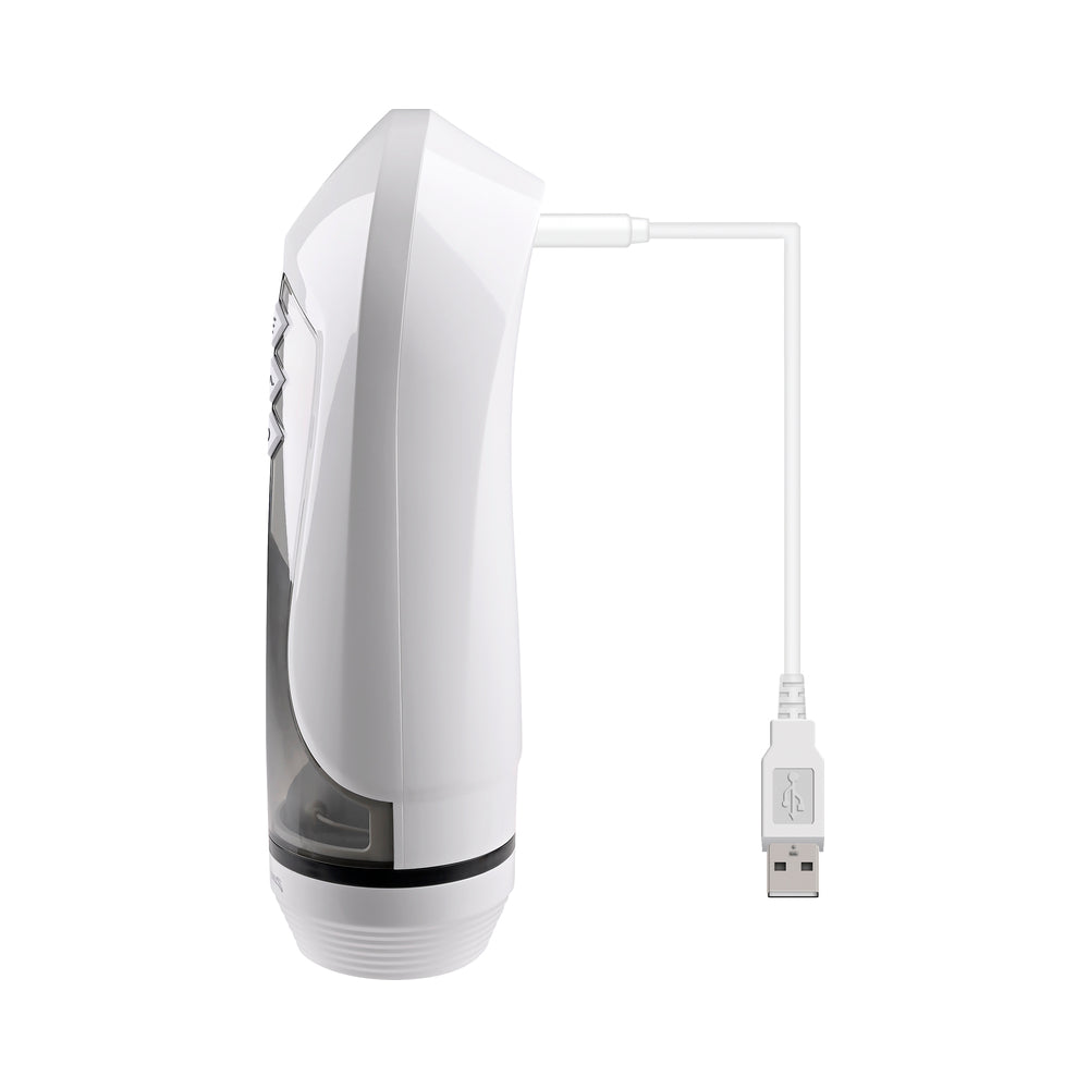 Zero Tolerance Stroking Buddy Rechargeable Vibrating Stroker White - Fantasies Boutique