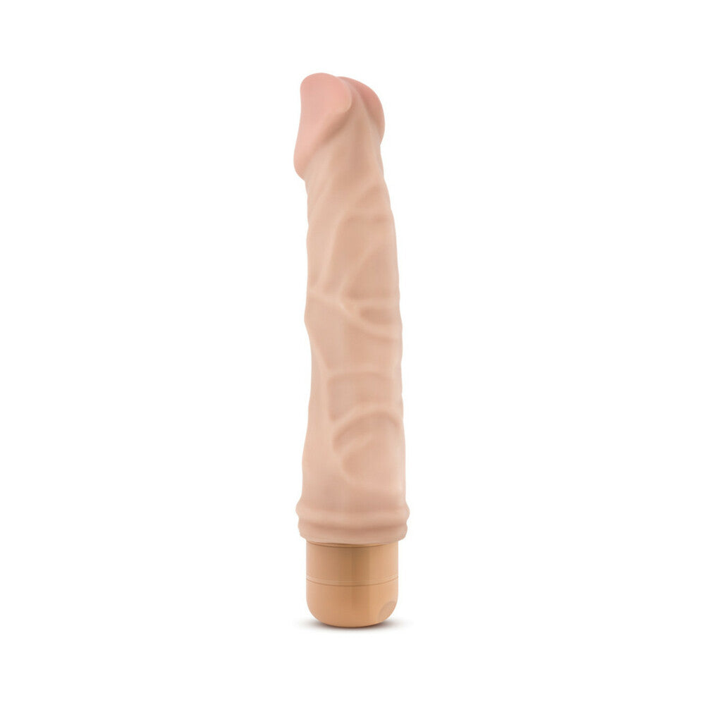 Dr. Skin Vibe 6 Realistic 8.75 in. Vibrating Dildo Beige - Fantasies Boutique