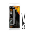 Stay Hard Silicone Loop Lasso/Bolo Cockring Black - Fantasies Boutique