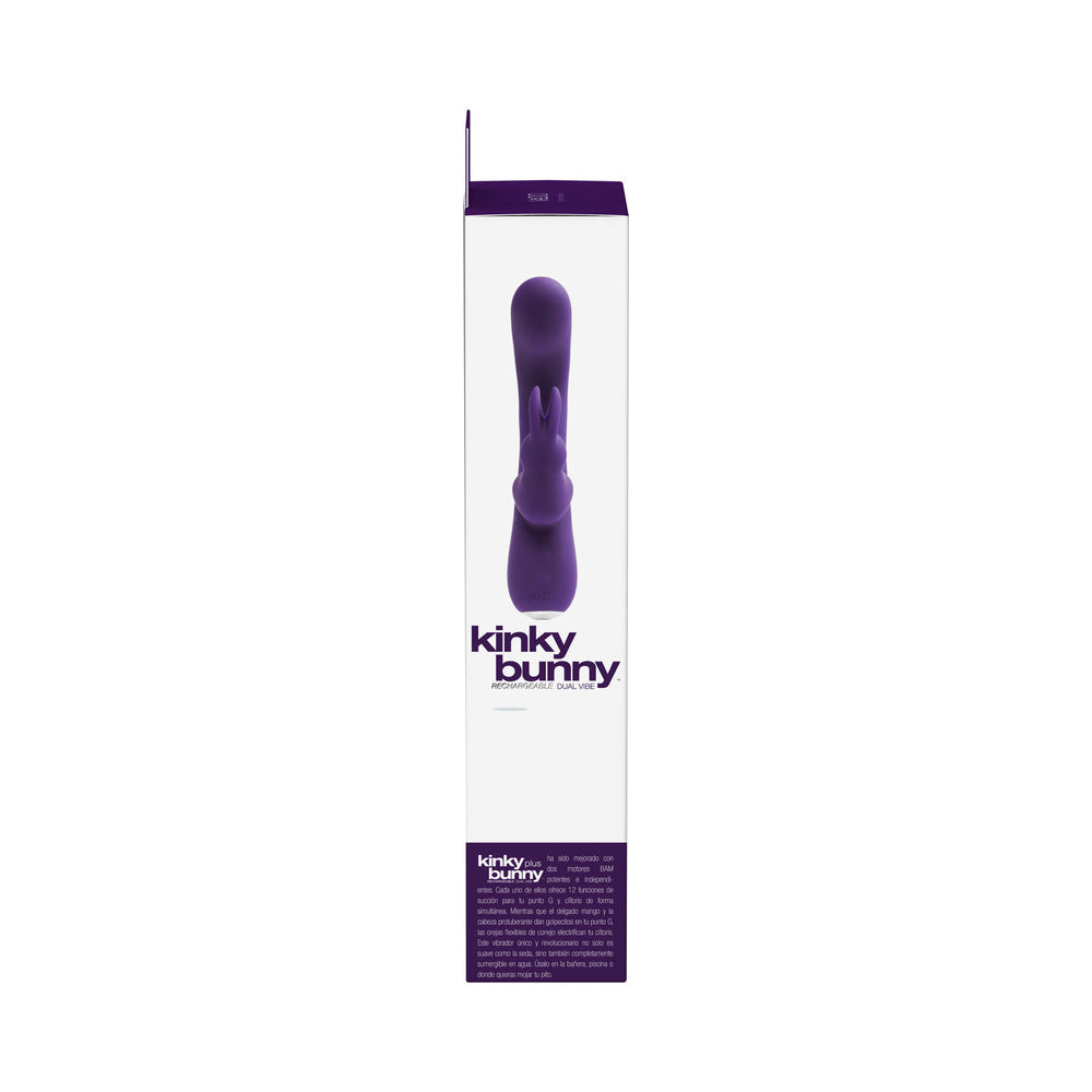 VeDO Kinky Bunny Rechargeable Rabbit Vibrator - Deep Purple - Fantasies Boutique