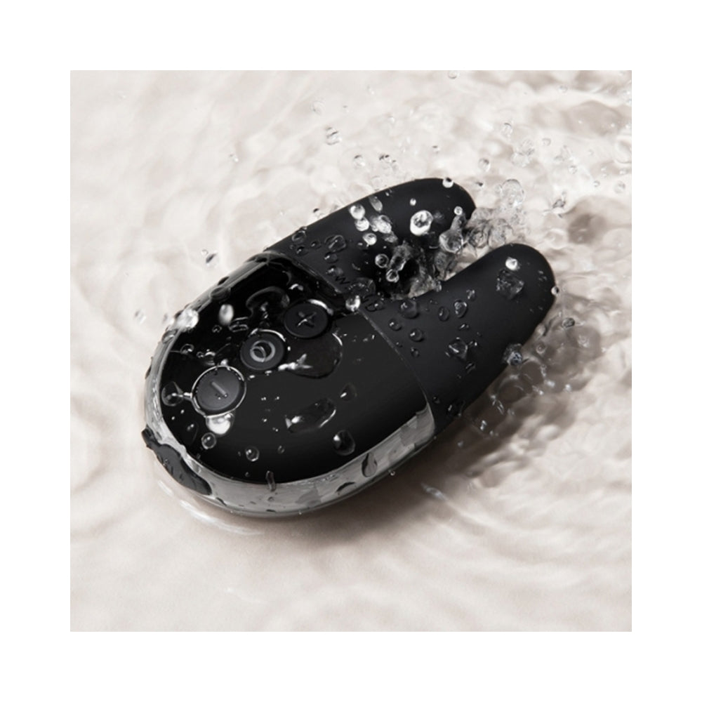 Le Wand Chrome Double Vibe Rechargeable Silicone Mini Vibrator Black - Fantasies Boutique