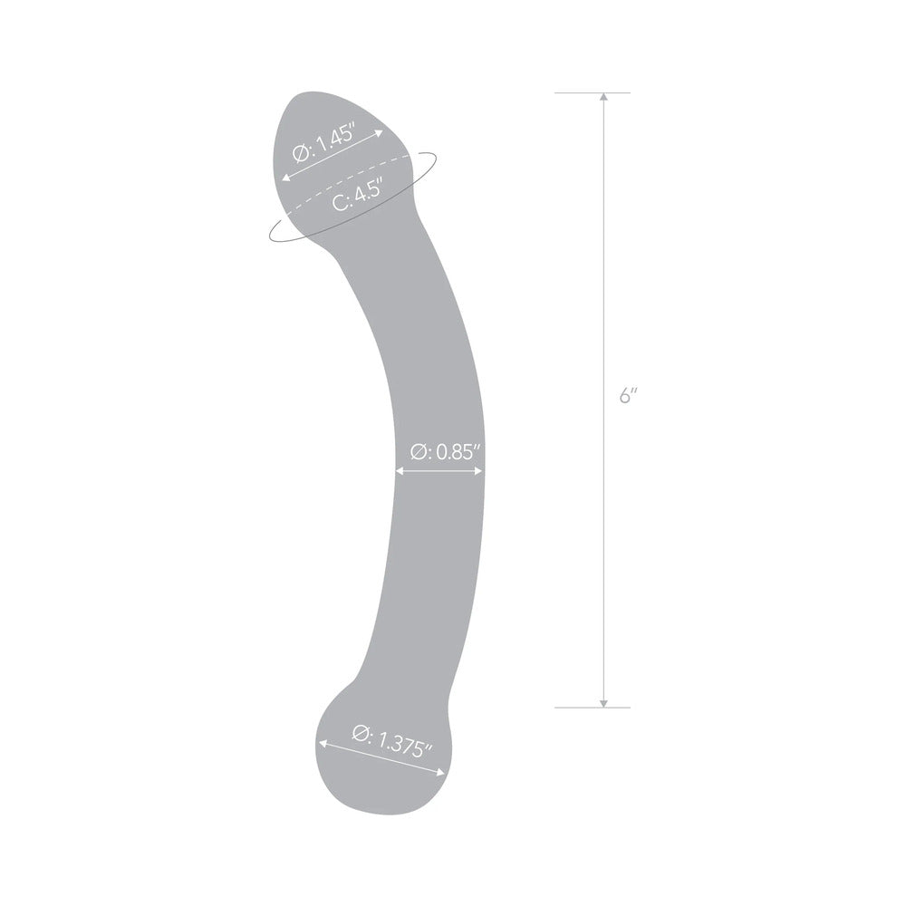 Glas 7 in. Curved Glass G Spot Stimulator - Fantasies Boutique