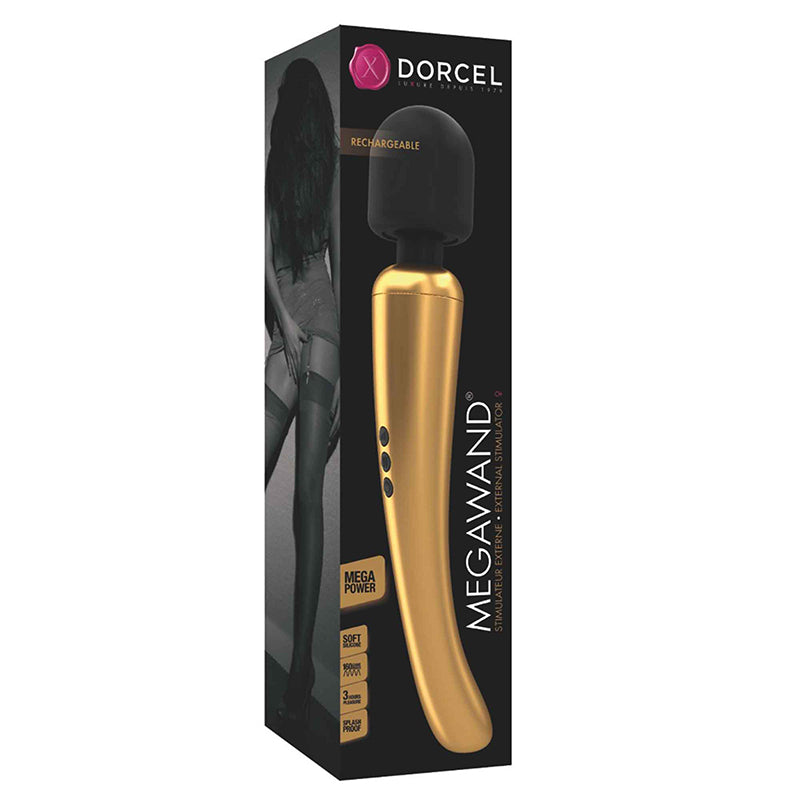 Dorcel MegaWand Rechargeable Wand Vibrator Gold/Black - Fantasies Boutique
