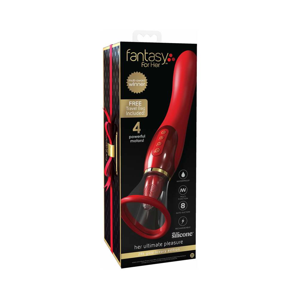 Fantasy For Her 24k Gold Luxury Edition Her Ultimate Pleasure Red - Fantasies Boutique