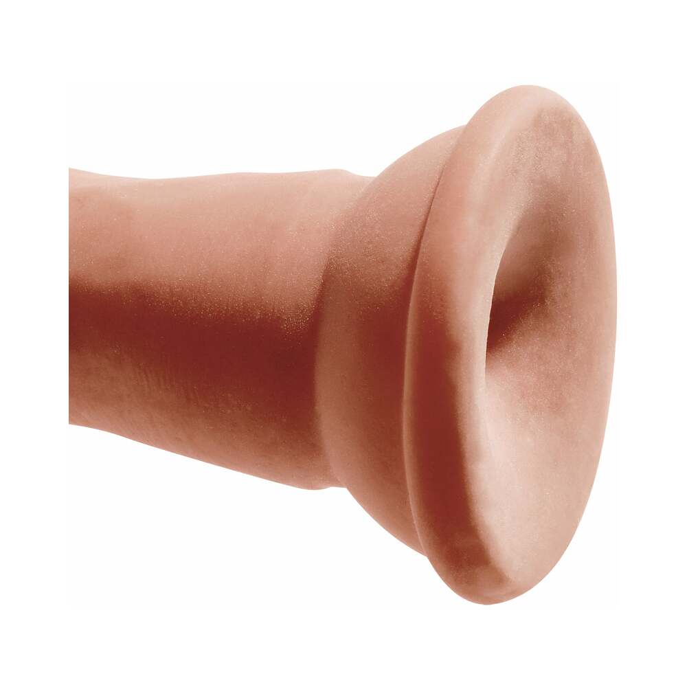 King Cock Plus 7 in. Triple Density Cock Realistic Dildo With Suction Cup Tan - Fantasies Boutique