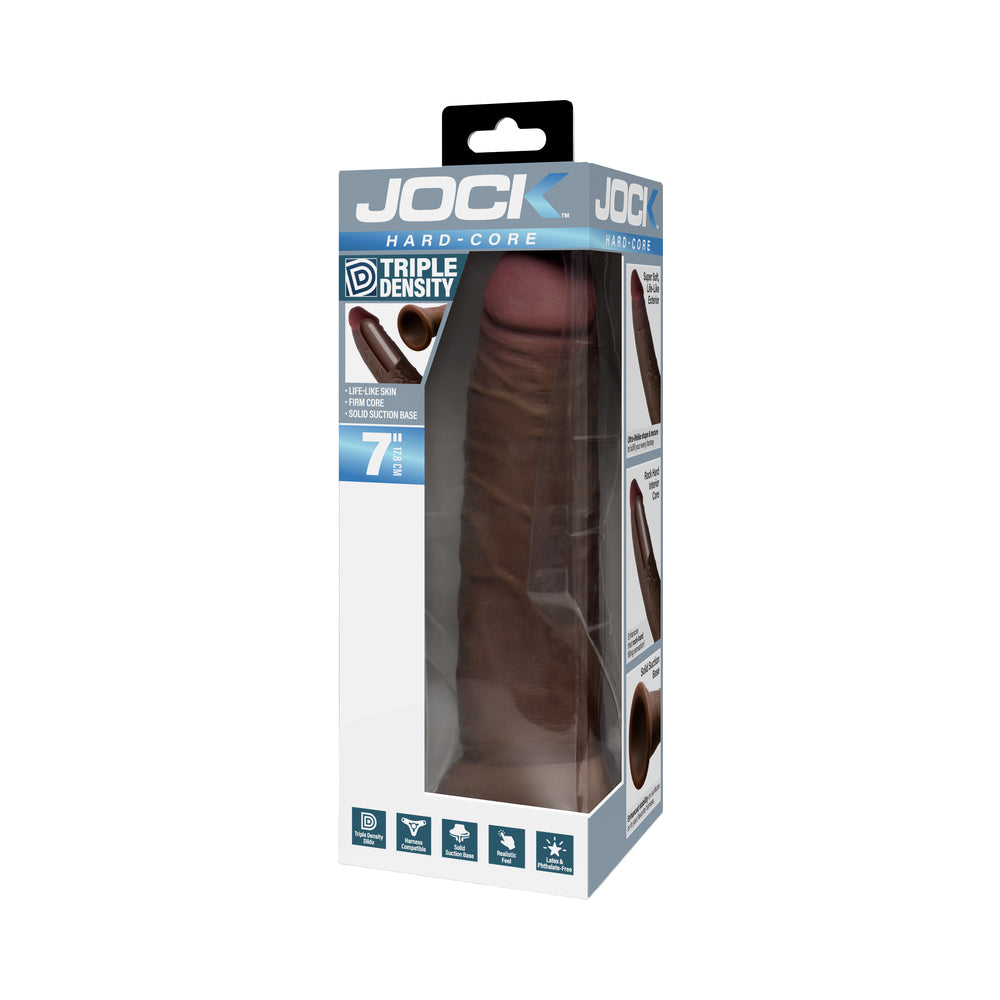 JOCK Hard-Core Triple Density Dildo 7 in. Dark