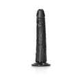 RealRock Realistic 8 in. Slim Dildo With Suction Cup Black