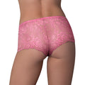 Magic Silk Pheromone Panties Mesh & Lace Boy Short 2-Pack Lilac/Rose Queen Size