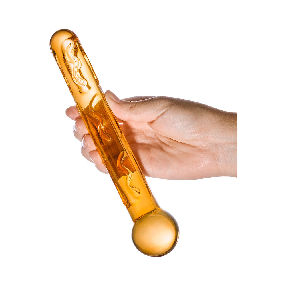 Glas 7.5 in. Orange Tickler Glass Dildo - Fantasies Boutique