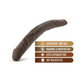 Blush Dr. Skin 14 in. Double Dildo Brown - Fantasies Boutique