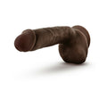 Blush Dr. Skin Glide Realistic 8.5 in. Self-Lubricating Dildo with Balls & Suction Cup Brown - Fantasies Boutique