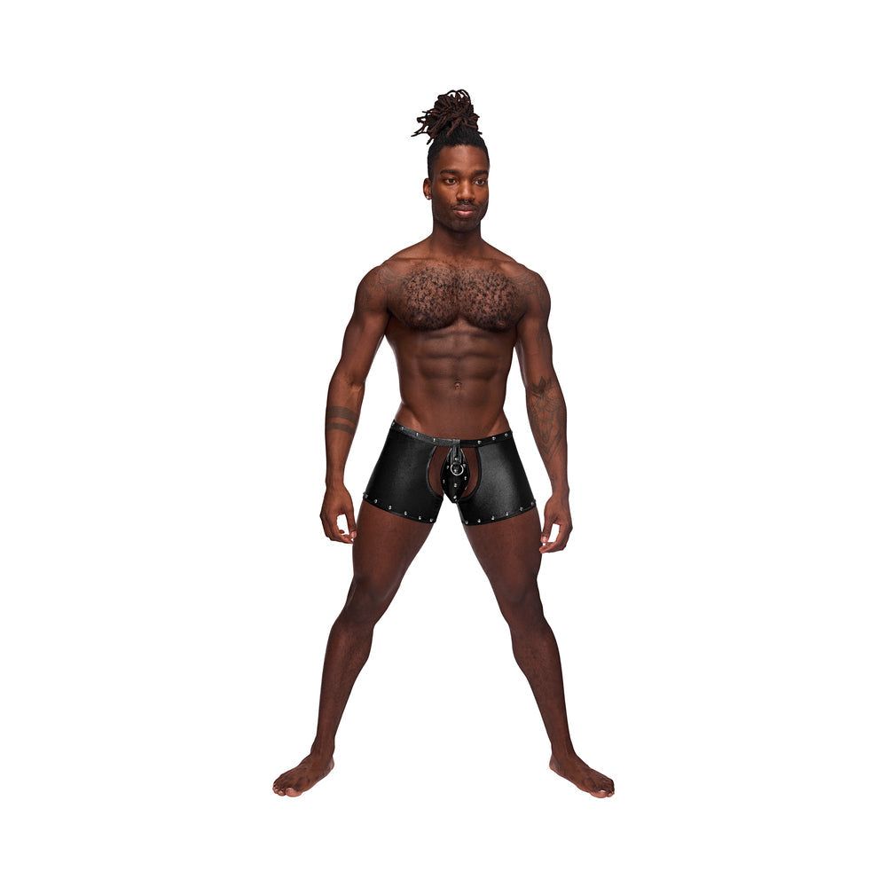 Male Power Fetish Poseidon Chap-Style Short Black S/M