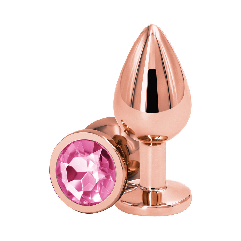 Rear Assets Rose Gold Anal Plug Medium Pink - Fantasies Boutique