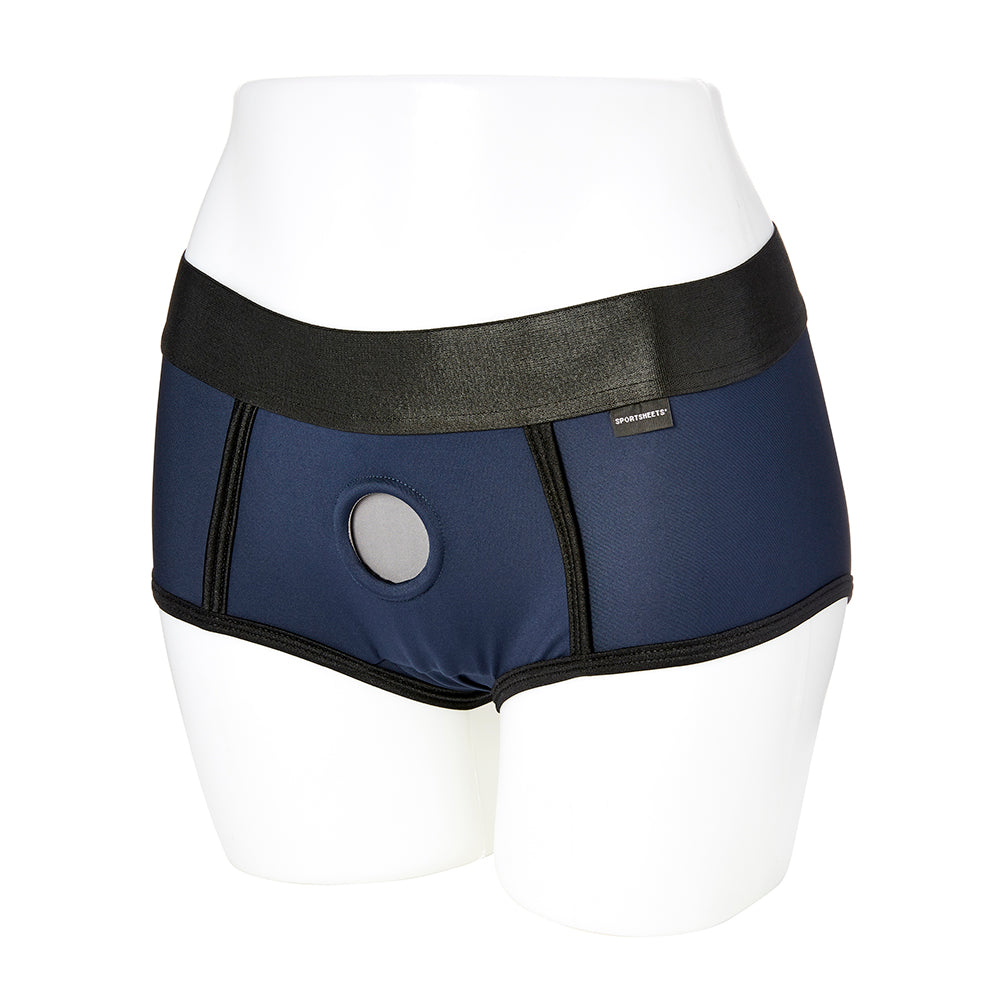 Sportsheets Em.Ex. Fit Harness Navy XS - Fantasies Boutique
