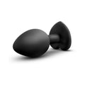 Temptasia Bling Anal Plug with Heart-Shaped Gem Base Small Black