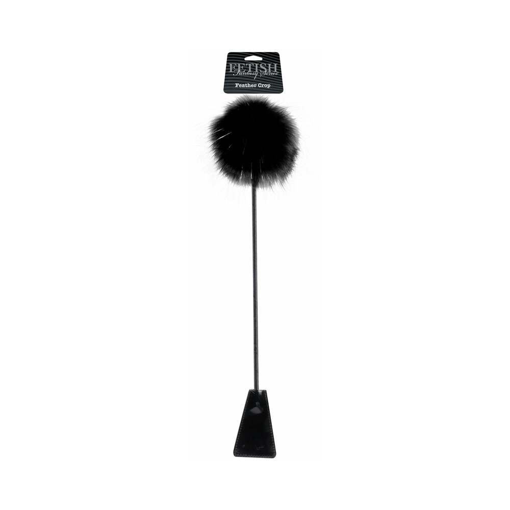 Fetish Fantasy Series Limited Edition Feather Crop Black - Fantasies Boutique