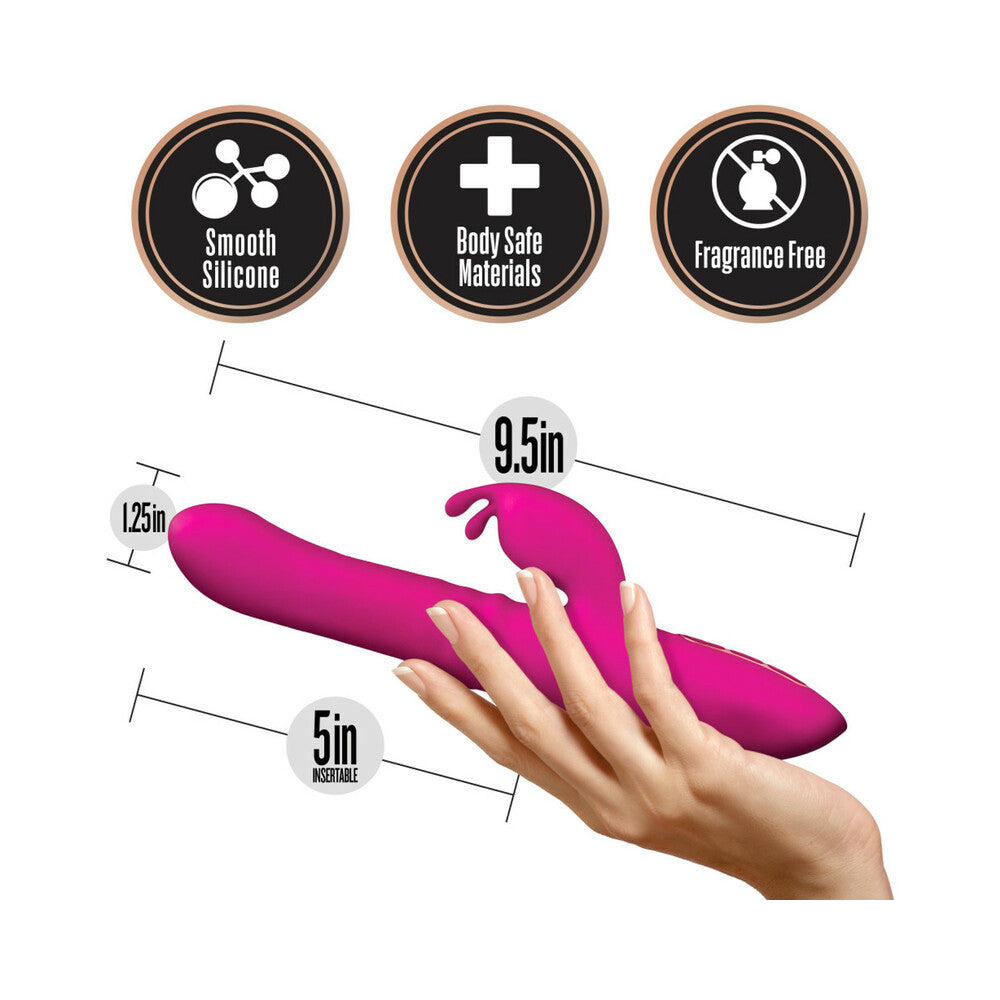 Blush Lush Kira Rechargeable Silicone Thrusting Rabbit Vibrator Velvet - Fantasies Boutique
