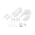 Blue Line Silicone Chastity Cock Cage White - Fantasies Boutique