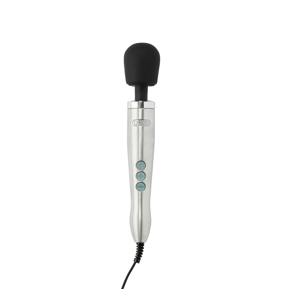 Doxy Die Cast Wand Vibrator Brushed Metal - Fantasies Boutique