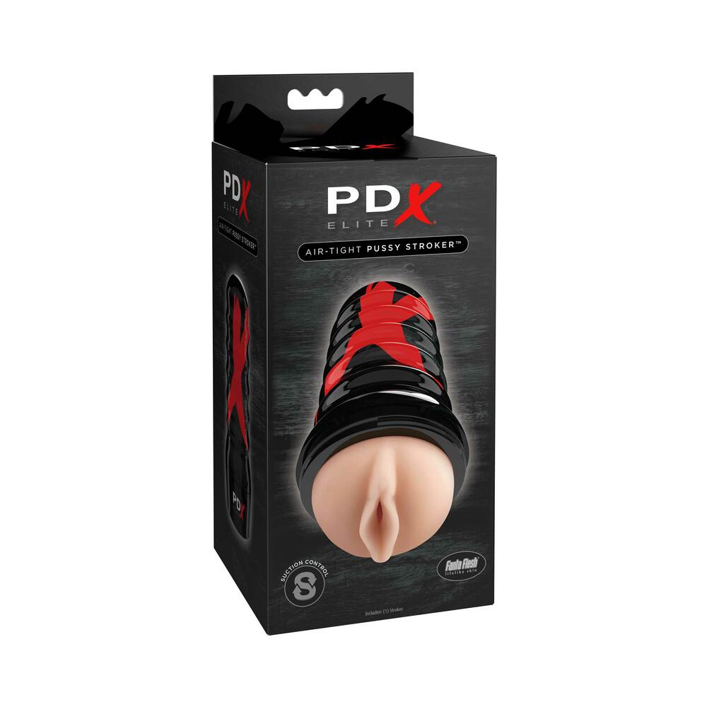 PDX Elite Air Tight Pussy Stroker Beige/Black - Fantasies Boutique