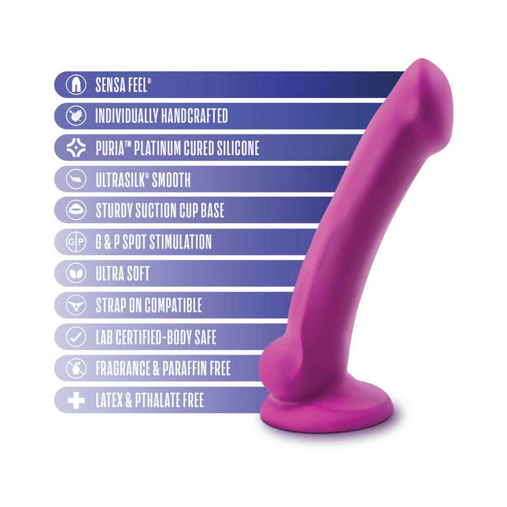 Avant D9 Ergo Mini 7 in. Dual Density Silicone Dildo Violet - Fantasies Boutique