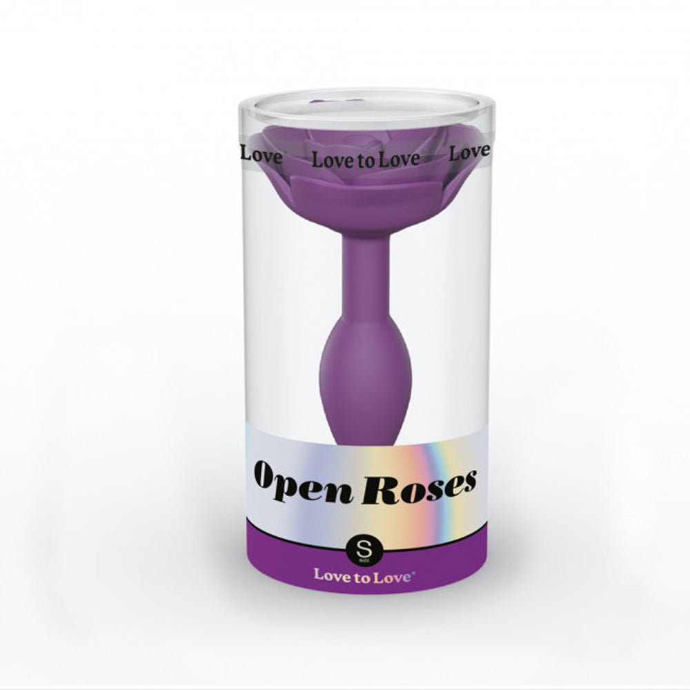 Love to Love Open Roses Silicone Anal Plug Purple Rain S - Fantasies Boutique