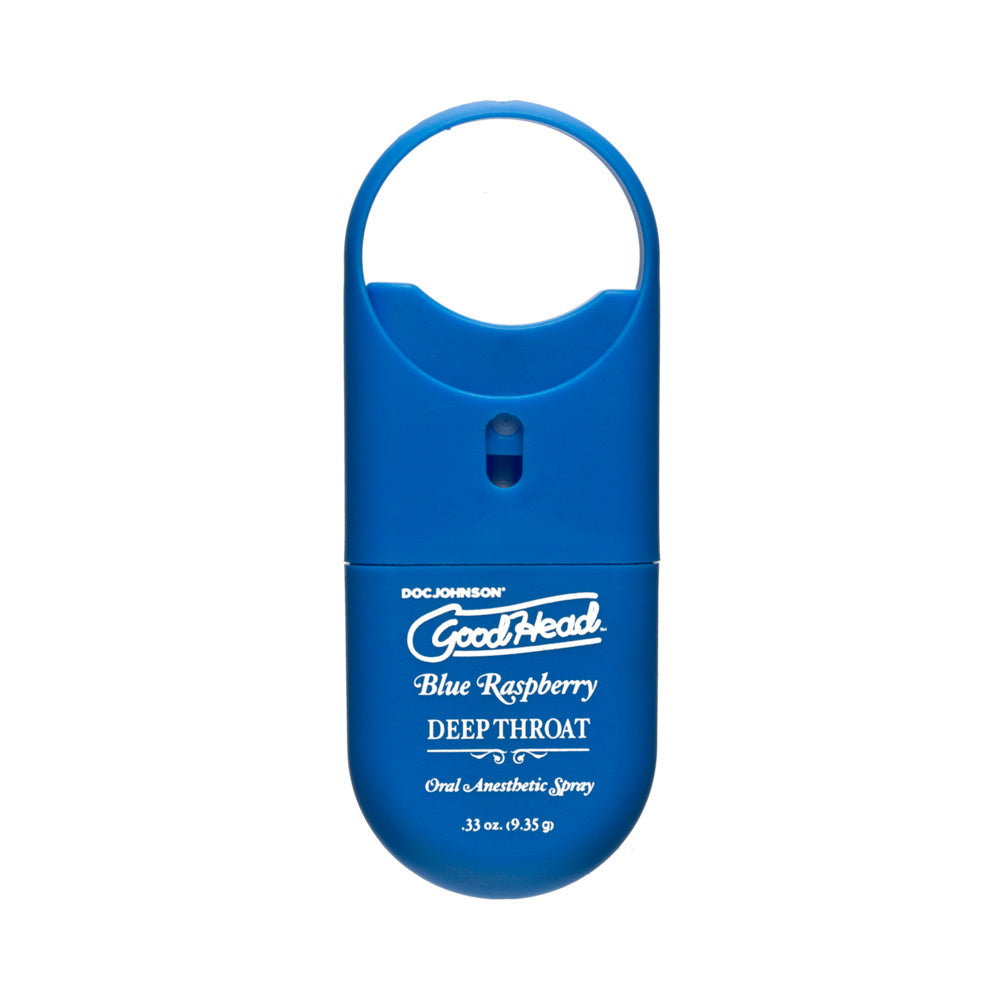 GoodHead Deep Throat Spray To-Go Blue Raspberry .33 oz - Fantasies Boutique