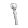 Mini Wanachi Waterproof Massager Flexible Silicone Wand Vibrator White