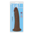 Curve Toys Thinz 8 in. Slim Dildo with Suction Cup Brown