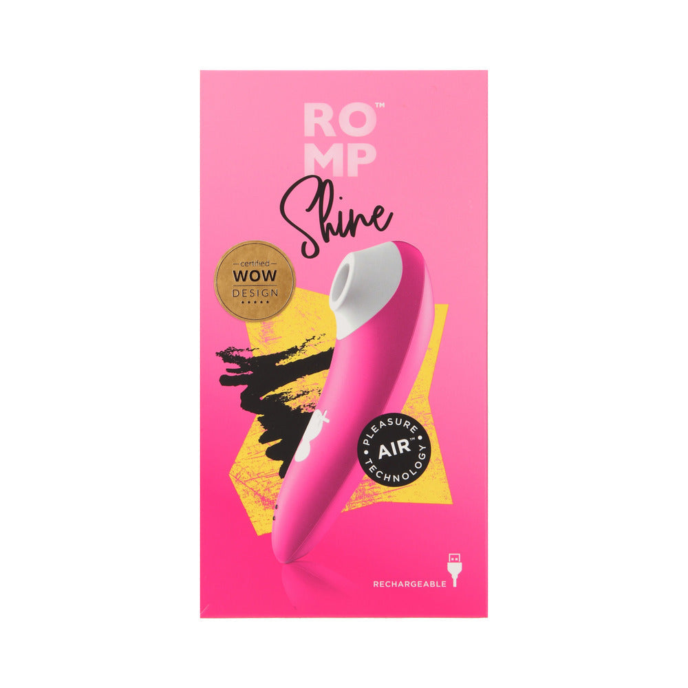 ROMP Shine Rechargeable Silicone Pleasure Air Clitoral Vibrator Pink - Fantasies Boutique