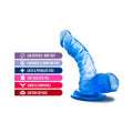 B Yours Sweet 'n Hard 8 Realistic 6.5 in. Dildo with Balls Blue - Fantasies Boutique