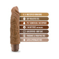 Dr. Skin Vibe 10 Realistic 8.5 in. Vibrating Dildo Tan - Fantasies Boutique