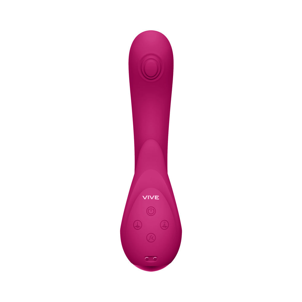 VIVE MIKI Rechargeable Pulse Wave & Flickering Dual Stimulation G-Spot Vibrator Pink - Fantasies Boutique