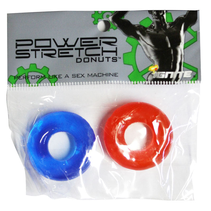 SI Power Stretch Donuts 2Pk Red/Blue - Fantasies Boutique