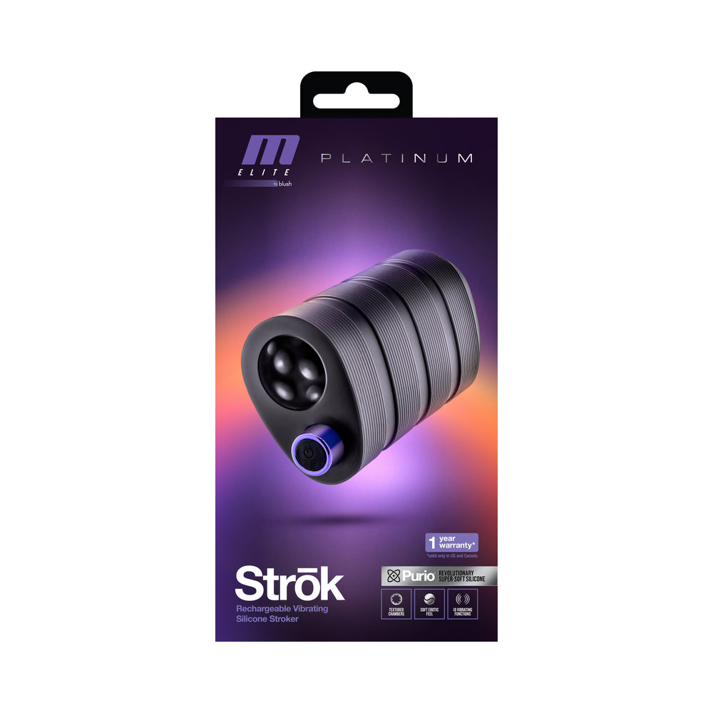 M Elite Platinum Strok Black - Fantasies Boutique
