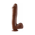 Basix Rubber Works 10 in. Dong With Balls & Suction Cup Brown - Fantasies Boutique