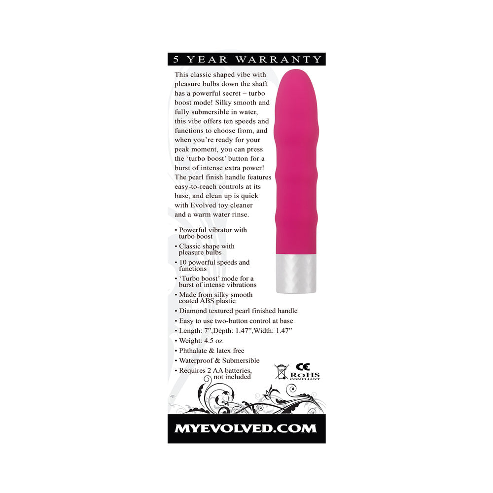 Evolved Ignite 10-Speed Sli mline Vibrator Pink - Fantasies Boutique
