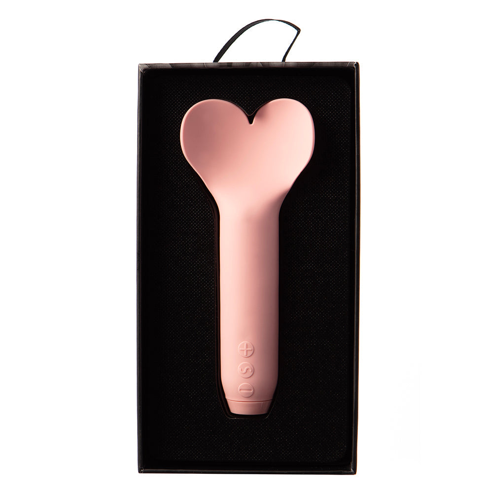 Je Joue Amour Rechargeable Silicone Heart-Shaped Fluttering Tip Bullet Vibrator Pale Rosette - Fantasies Boutique