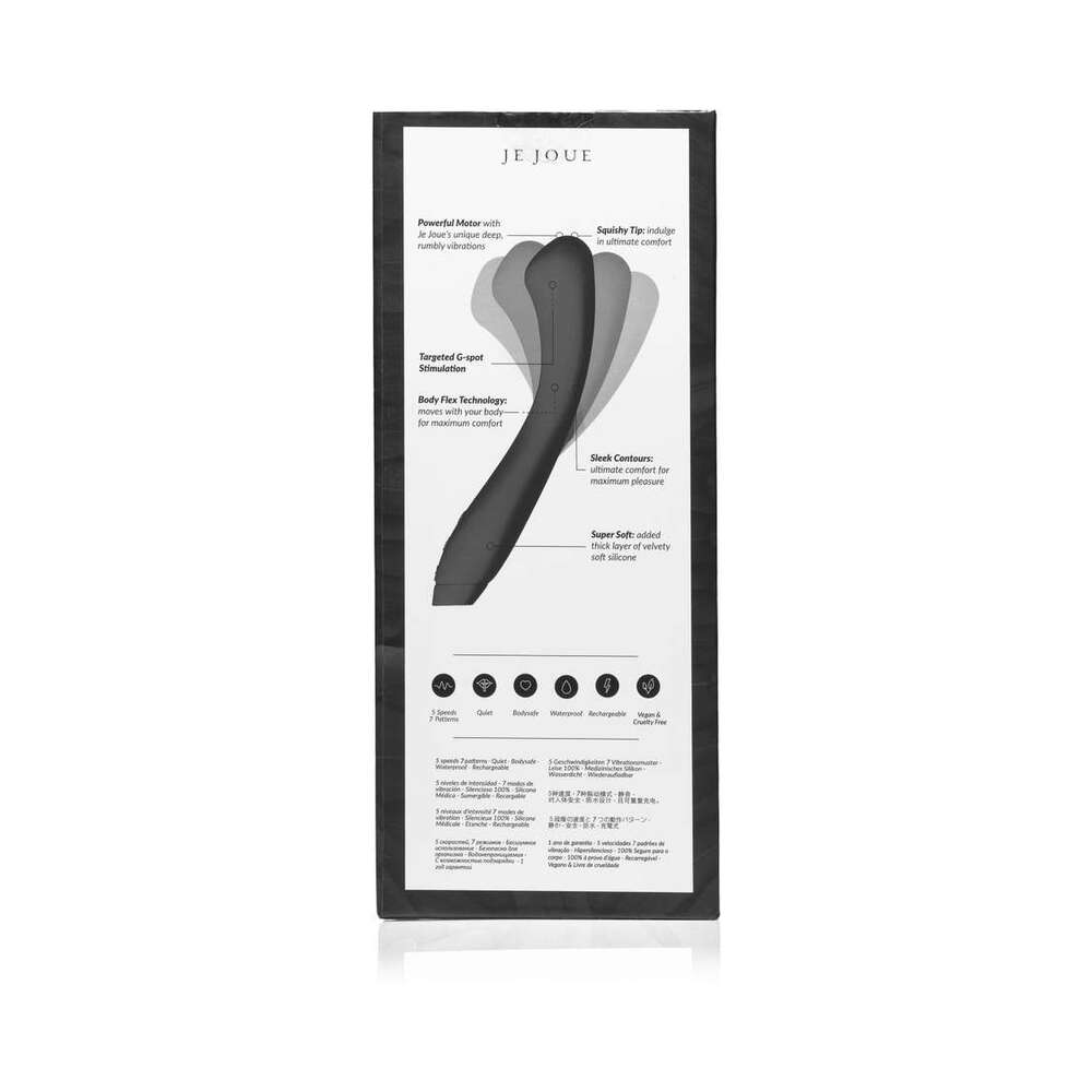 Je Joue Juno Flex Rechargeable Flexible Silicone G-Spot Vibrator Black - Fantasies Boutique