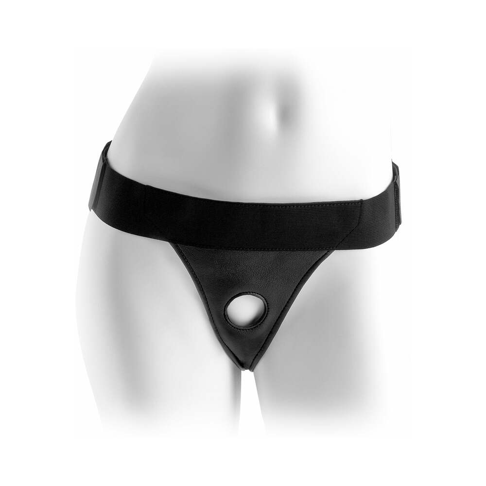 Fetish Fantasy Series Velcro Crotchless Harness Black - Fantasies Boutique