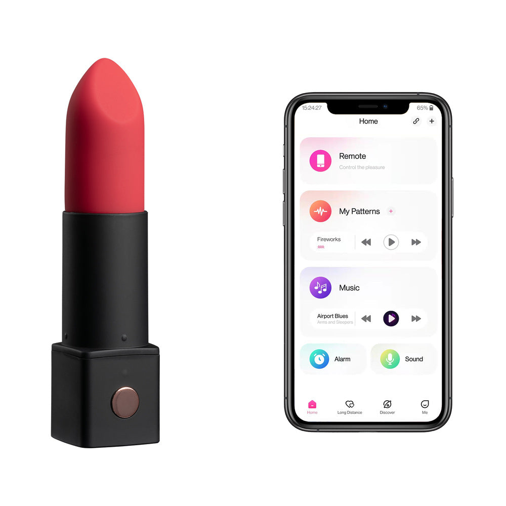 Lovense Exomoon Bluetooth Mini Lipstick Vibrator - Fantasies Boutique