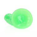 RealRock Glow in the Dark Slim 7 in. Dildo Neon Green
