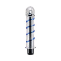 Icicles No. 20 Ribbed Vibrating 7.5 in. Glass Dildo Blue/Clear - Fantasies Boutique