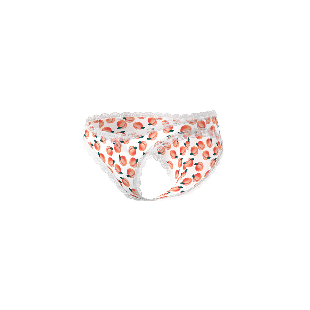 Magic Silk Sweet Treats Boy Short with Lube Peach S/M