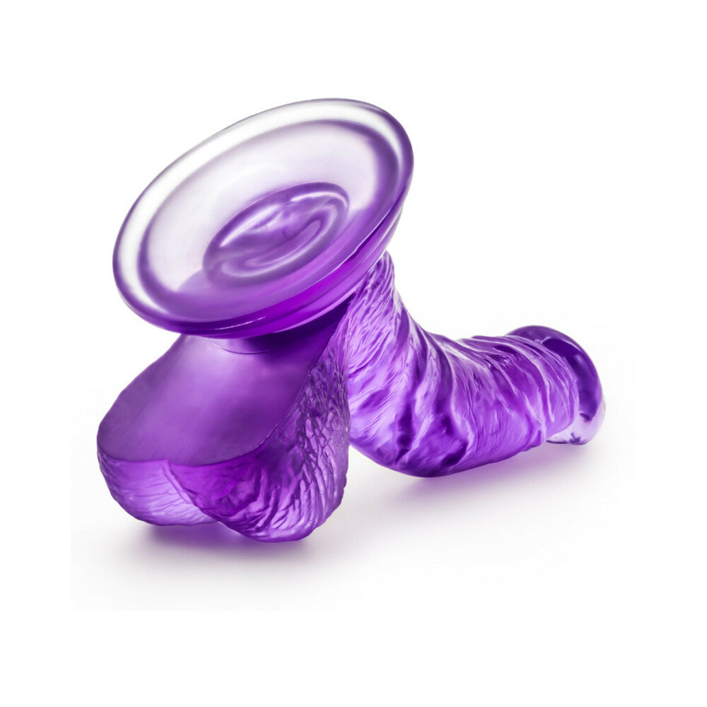B Yours Sweet 'n Hard 8 Realistic 6.5 in. Dildo with Balls Purple - Fantasies Boutique